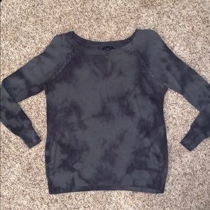 American Eagle Tie Dye Sweater with Braided Detail
